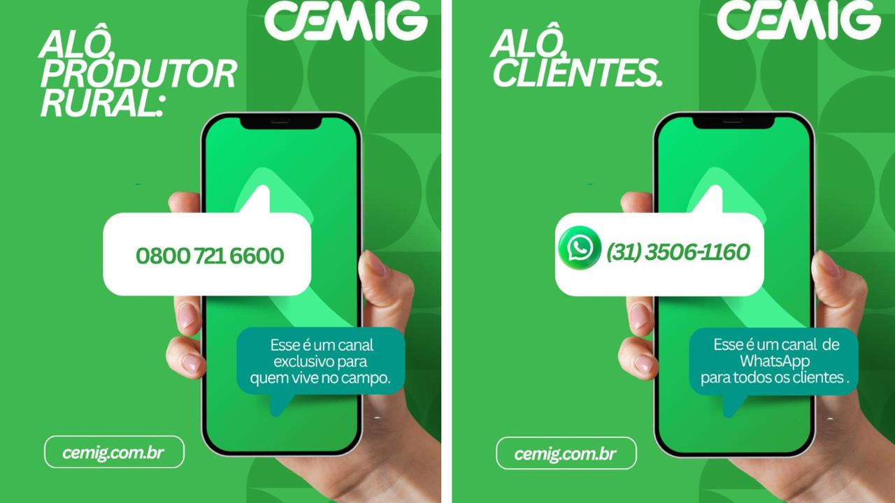 CANAIS DE COMUNICAÇÃO COM A CEMIG